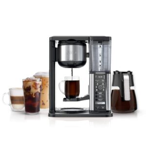 Ninja CM401 Specialty Coffee Maker, Hot & Iced Coffee, 6 Brew Sizes, 10-Cup Carafe, Built-in Frother, Removable Reservoir, Black