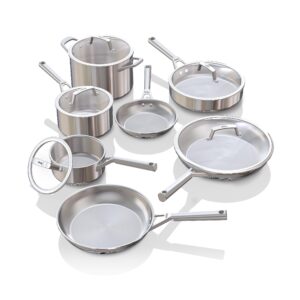 Ninja EverClad 12-Piece Stainless Steel Cookware Set | ONLY $99 (Retail $329) – Induction Compatible, Oven Safe to 600°F