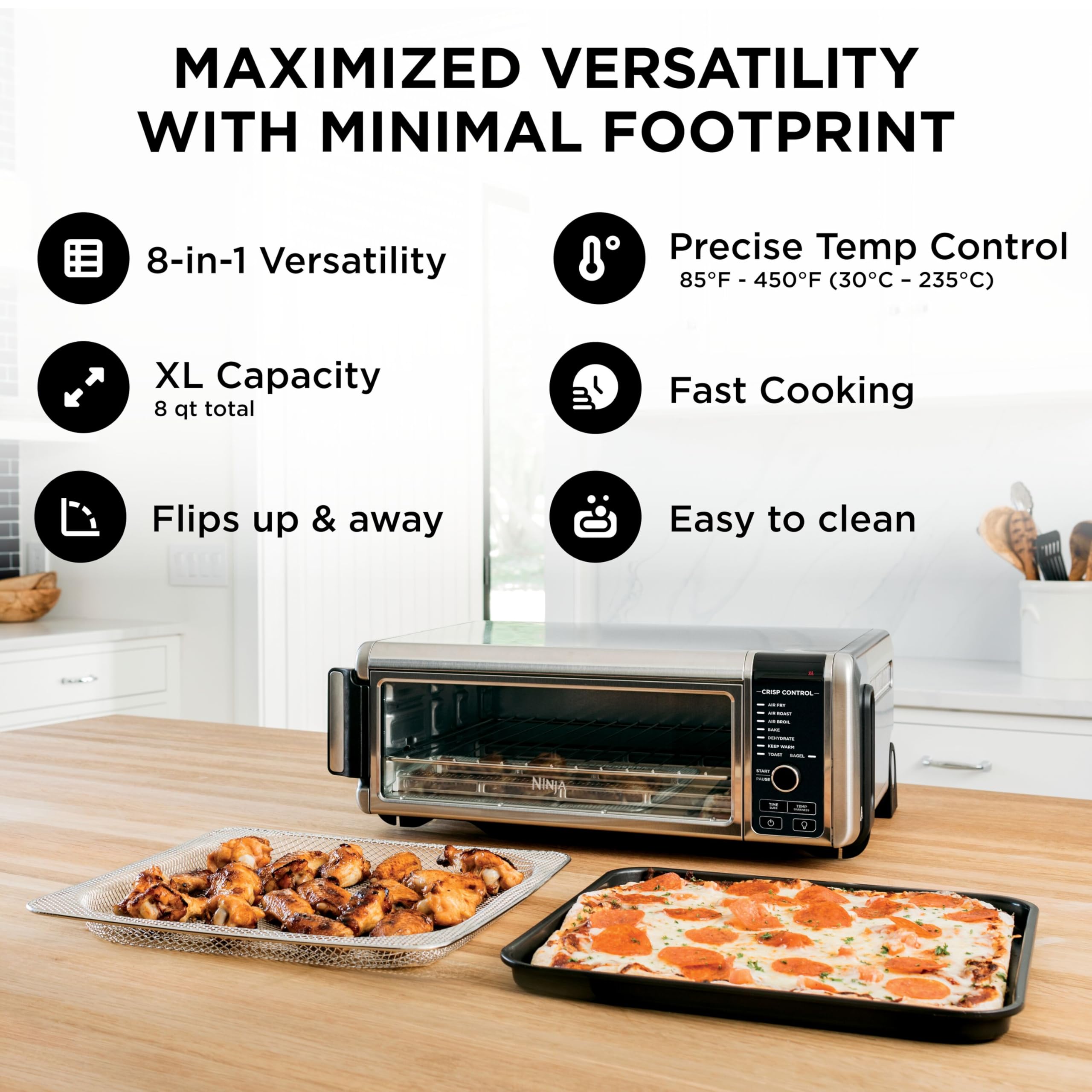 Flash Sale! Ninja 8-in-1 Flip Air Fryer Oven SP101 | Original $139, Now Only $49! Save 65% Instantly! - Image 2